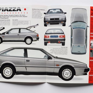 Fiche technique Isuzu Piazza (1986-1990) (voiture photo stat info brochure imprimer pièces ad vintage classic old sport auto tokyo japan)