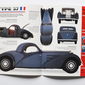 Fiche technique Bugatti Type 57 (1934-1940) (photo de voiture stat info brochure spécifications pièces ad vintage auto france automobile molsheim france auto)