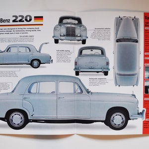 SpektrenBogen Mercedes-Benz 220 (1954-1959) (Auto Fotostaten Info Specs Broschüre Print Teile ad vintage klassischer Sport Motor Deutsch Auto alt)