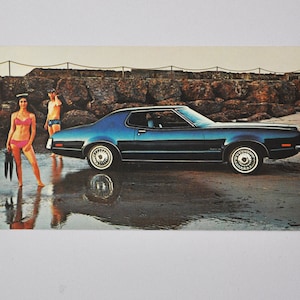Mercury Postcard - 1972 Montego MX 2-Door (car dealer automobile dealership post card ad classic retro old american Lincoln Ford Motors)