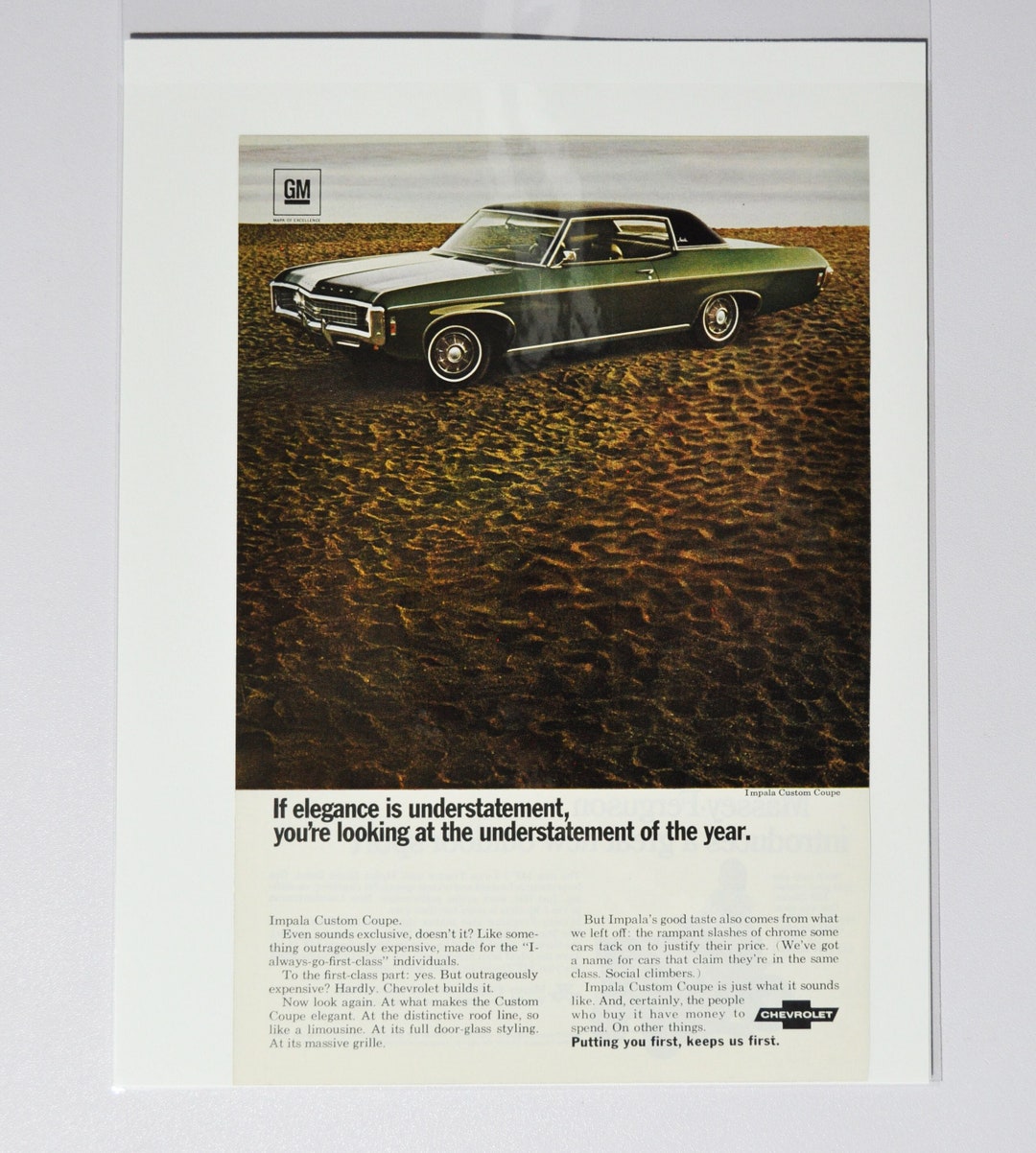 Car Ad Chevrolet Impala Custom Coupe (general Motors Company