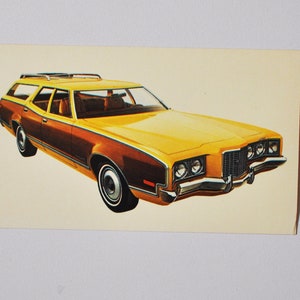 Mercury Postcard - 1972 Montego Villager (car dealer automobile dealership post card ad classic retro old american Lincoln Ford Motors)