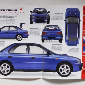 Fiche technique Subaru Impreza Turbo (1992-PRESENT) (photo de voiture stat info specs brochure print parts ad vintage classic old sport race auto japan)