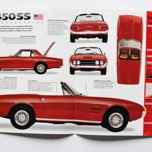 Spec Sheet Ghia 450SS (1966-1968) (car photo stat info specs brochure parts ad print old vintage dealer race sports italy turin auto 450 SS)