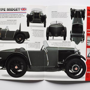 Fiche technique MG M-Type Midget (1929-1932) (photo de voiture, informations sur les statistiques, spécifications, brochure, pièces et vieux moteur classique imprimé vintage Abingdon Oxforshire)