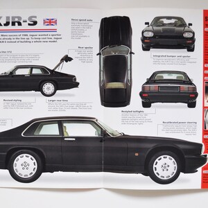 Spec Sheet Jaguar XJR-S (1988-1995) (Auto Foto stat Info Broschüre Teile Anzeige alter Vintage Druck classic race engine england coventry)