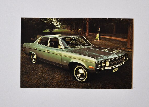 Postcard 1971 Rambler Matador 4-door Sedan (car Dealer, Automobile