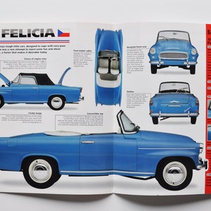 Datenblatt Skoda Felicia (1958-1964) (Auto Foto stat Info Specs Broschüre Print Teile ad old vintage classic Motor Prag Tschechoslowakei)