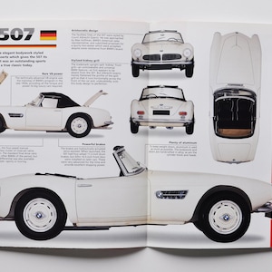 Technisches Datenblatt BMW 507 (1956-1959) (auto foto daten spezifikationen broschüre print teile ad klassiker sport 300 sl