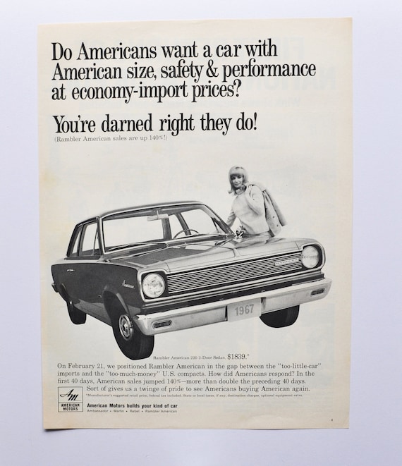 Large Car Ad 1966 Rambler American 220 (american Motors Classic
