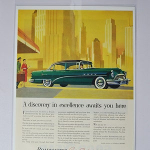 Annuncio di auto di grandi dimensioni 1954 Buick Roadmaster (general motors company GM vecchia foto vintage classica pubblicità parti stampa poster usa regalo lusso noi)