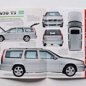 Technisches Datenblatt Vovo V70 T5 (ab 1996) (auto foto zustand info spezifikationen broschüre druck teile anzeige vintage classic Motor angebot sweden auto ocean)