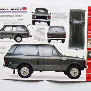 Spec Sheet Land Rover Range Rover (1970-1995) (Auto Foto Stat Info Broschüre Teile anzeigen Vintage Händler Solihull West Midlands England)