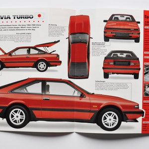 Fiche technique Nissan Silvia Turbo (1984-1989) (voiture photo stat info spécifications brochure imprimer pièces ad vintage classique sport course auto japon auto)