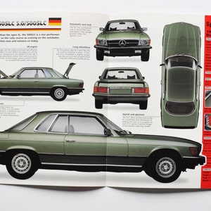 Datenblatt Mercedes-Benz 450SLC 5.0 / 500SLC (1977-1981) (auto foto daten daten spezifikationen broschüre druck teile alter klassik Motor deutsch)