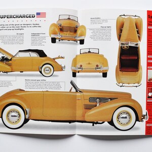 Datenblatt Cord 812 Supercharged (1937) (Auto Foto Stat Info Specs Broschüre Print Teile Ad old Vintage Klassiker Duesenberg Auburn Indiana)