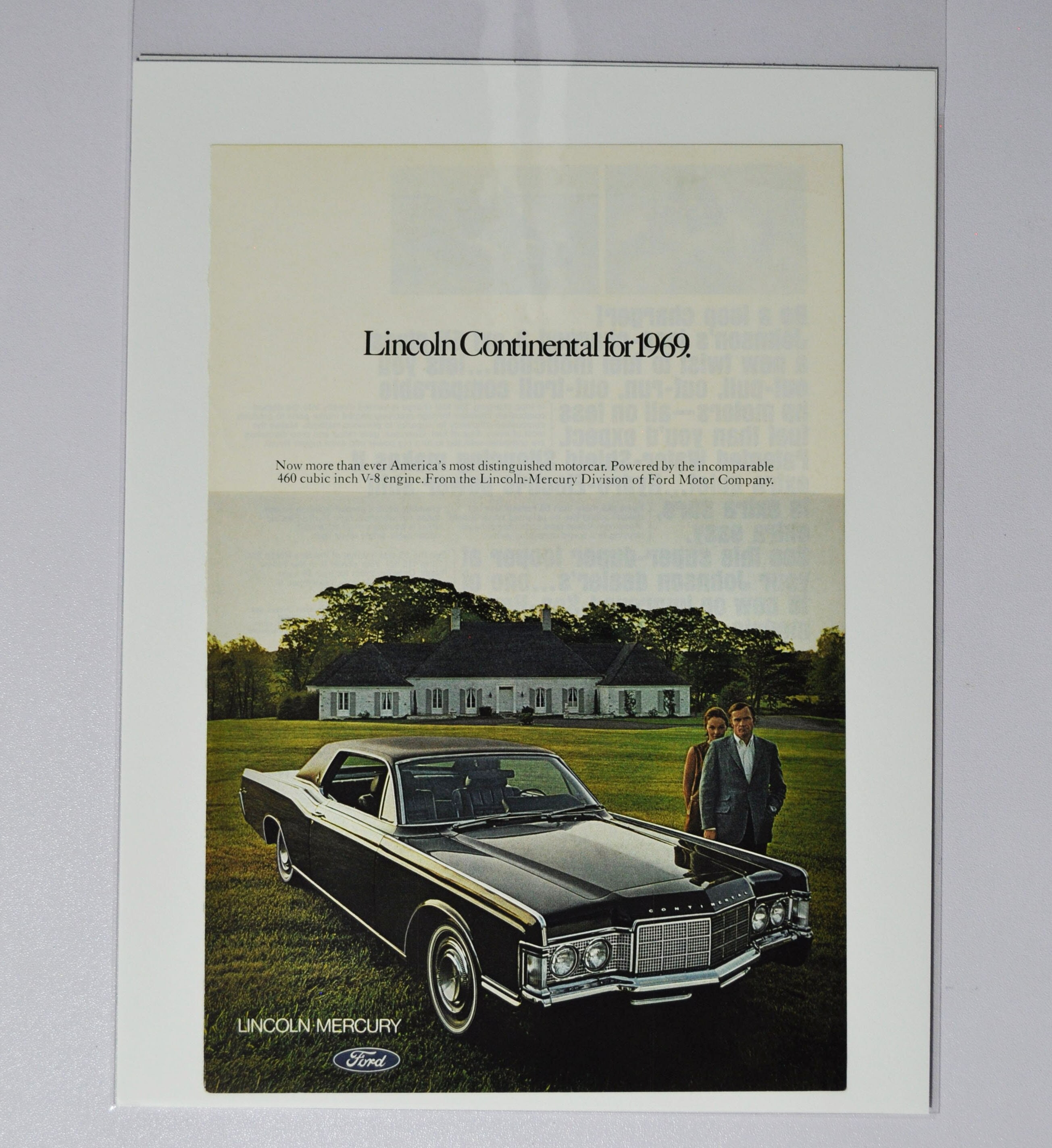 Car Ad 1969 Lincoln Continental (ford Motor Company Mercury