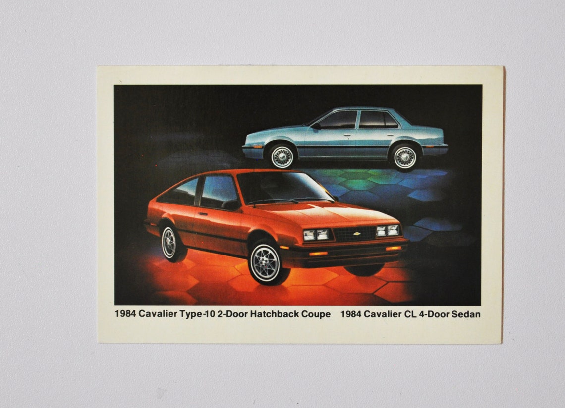 Chevrolet Postcard 1984 Cavalier Type10 2Door Hatchback Etsy