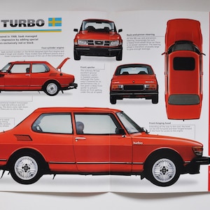 Spec Sheet Saab 99 Turbo (1978-1980) (Auto Foto Stat Info Broschüre Druck Teile Anzeige Vintage Classic Engine Händler Schweden Auto Europa)