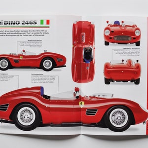 Fiche technique Ferrari Dino 246S (1959-1960) (photo de voiture, informations sur les statistiques, spécifications, brochure, pièces, impression, ancien concessionnaire vintage, sports de course, Italie, Modène)