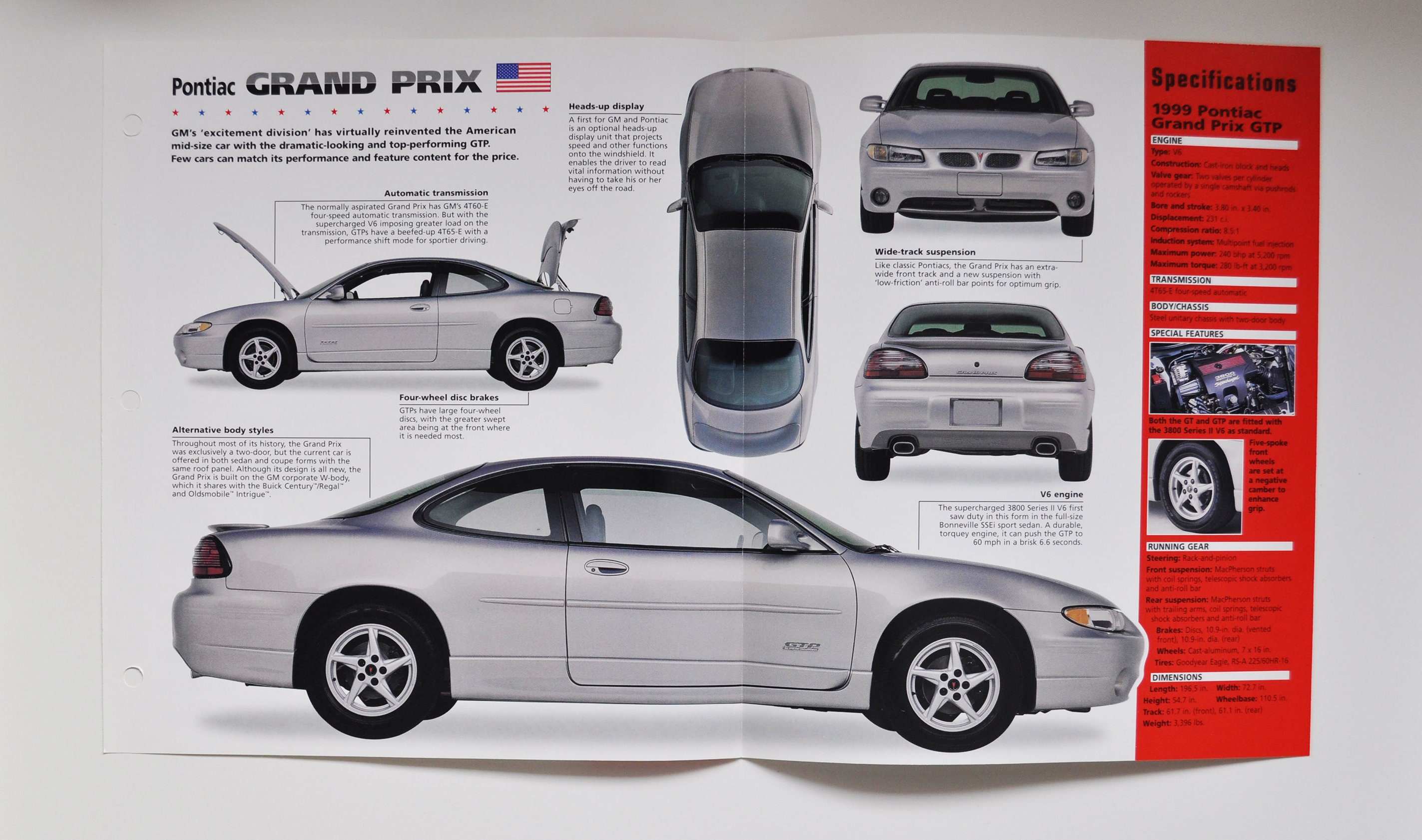 2002 Pontiac Line Sales Brochure Firebird Grand Prix 