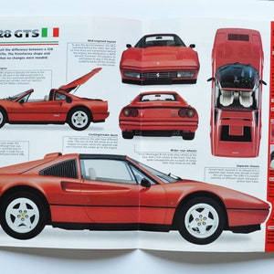 Technisches Datenblatt Ferrari 328 GTS (1985-1989) (auto foto daten spezifikationen broschüre teile anzeige alter händler rennsport italien maranello)