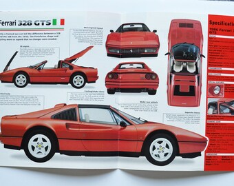 Anson Ferrari 328 GTS (1985) Diecast Model Car - Scale 1/18 - Red