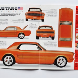 Datenblatt Ford mustang (1966) (auto foto zustand motor info spezifikationen broschüre druck teile ad alt retro vintage usa händler hotrod sport auto V8)