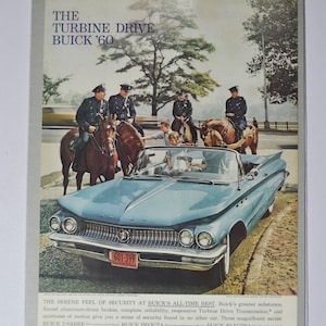 Annuncio di un'auto di grandi dimensioni 1960 Buick LeSabre Convertible (general motors company GM vecchia foto vintage classica pubblicità parti stampa poster Le Sabre)
