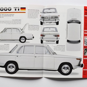 Fiche technique BMW 2000 Ti (1966-1972) (voiture photo stat info specs brochure print parts ad vintage classic retro sport auto munich germany berline)