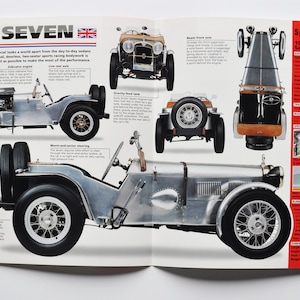 Fiche technique Austin Seven 7 (1922-1939) (photo de voiture stat info brochure pièces détachées old vintage print motor company longbridge england auto)