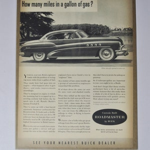Annuncio di un'auto di grandi dimensioni degli anni '50? Buick Roadmaster (società General Motors GM vecchio vintage classico foto pubblicità parti stampa poster usa regalo lusso)