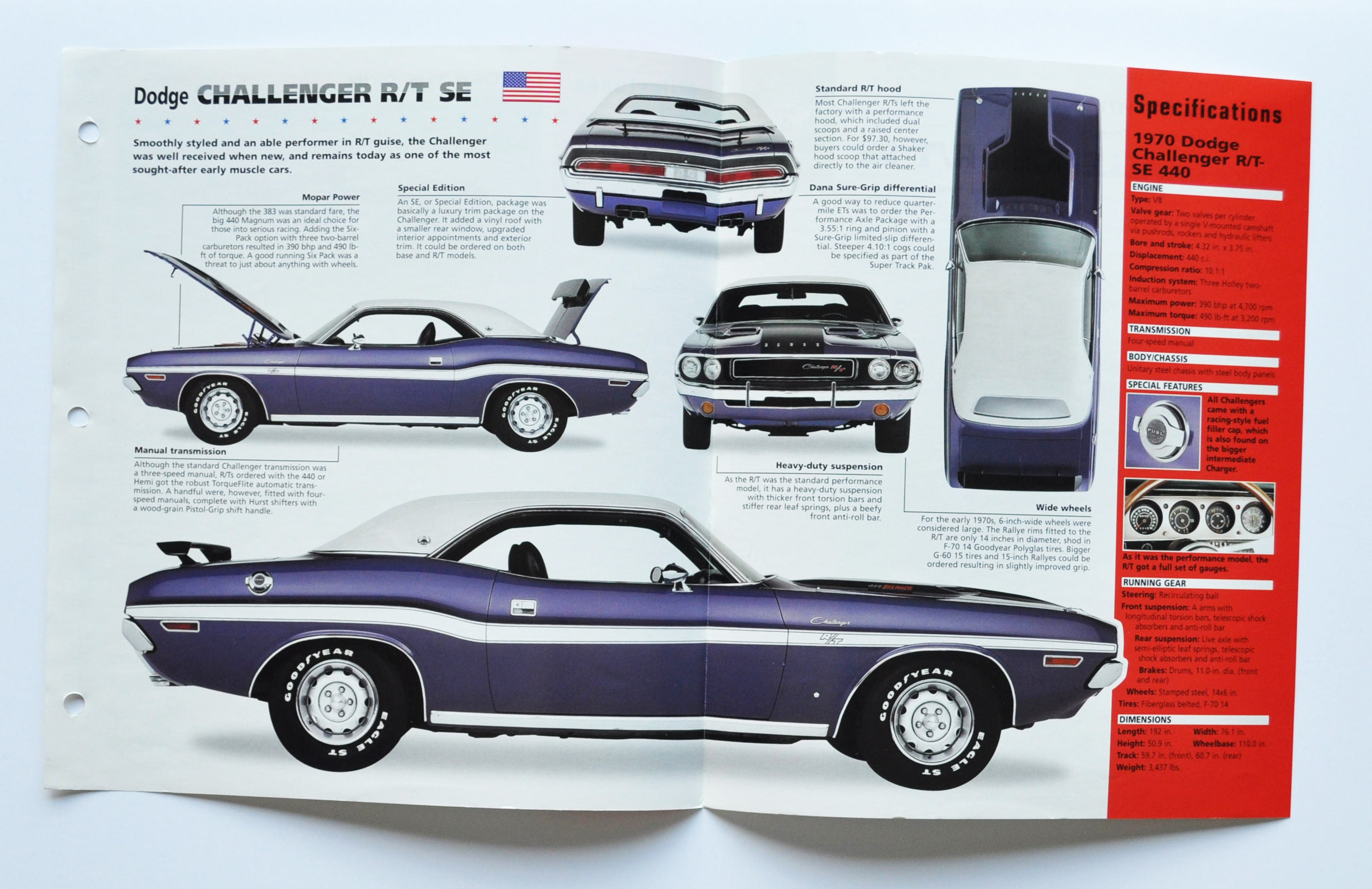 1970-1971 car photo stat info specs brochure parts ad old retro vintage dealer dealership chrysler Spec Sheet Dodge Challenger R/T SE 1970-1971 car photo stat info specs brochure parts ad old retro vintage dealer dealership chrysler Spec Sheet Dodge Challenger R/T SE