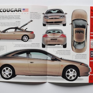 Spec Sheet Mercury Cougar (1998-PRESENT) (Autohaus Autohaus classic american photo stat info specs Broschüre ad old retro vintage auto)