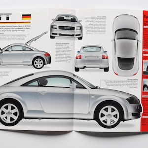 Fiche technique Audi TT (1998-PRÉSENT) (photo de voiture stat info brochure imprimer des pièces ad vintage classic sport auto allemand ingolstadt quattro)