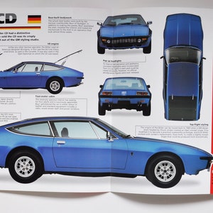 Fiche technique Bitter CD (1973-1979) (photo de voiture stat info brochure imprimer pièces ad vintage classic sport fast race auto allemand Schwelm)