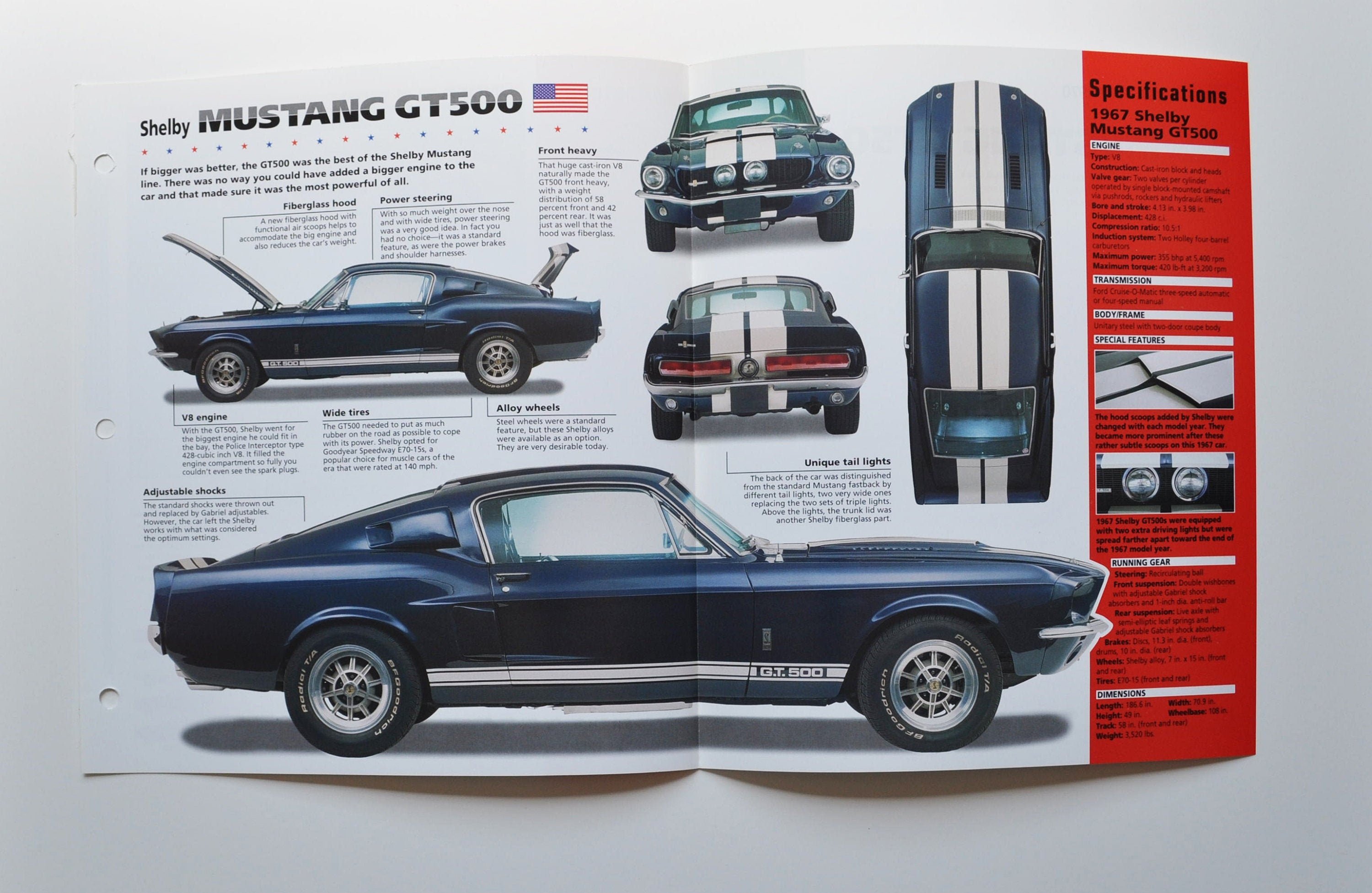 Ford Super Racing Car concept vintage shelby gt500 42"x24" Poster 159 Mustang 