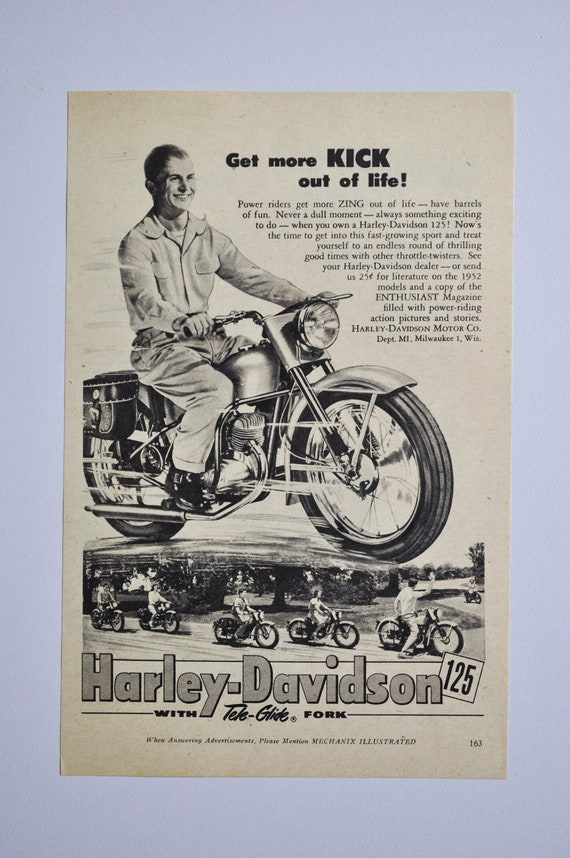 1952 Harley Davidson *Make this the Greatest Outdoor Year of your Life* AD 