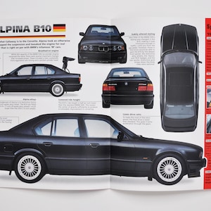 Spektren BMW Alpina B10 (1988-1995) (Auto Foto Stat Info Specs Broschüre Teile ad alt vintage klassischer Motor Retro Sport Amerika Motor)