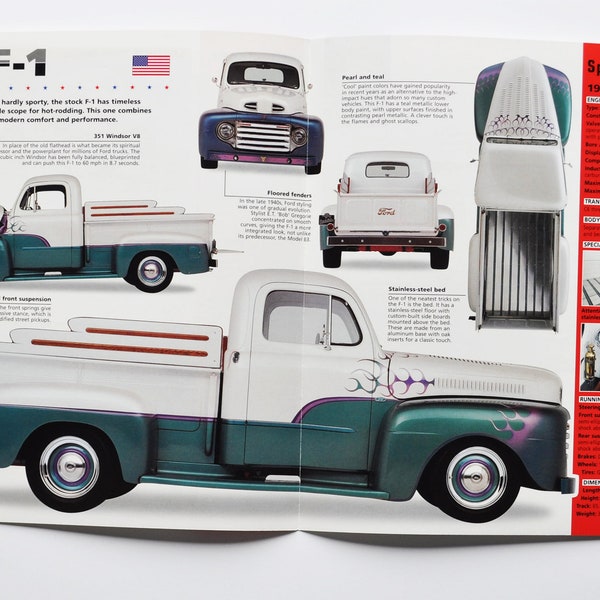 Spec Sheet Ford F-1 (1948) (car photo stat motor info specs brochure print parts ad old retro vintage dealer auto usa truck hauler usa F1)
