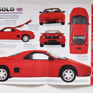 Folha de especificações Panther Solo (1989-1990) (foto do carro, informações, especificações, folheto, peças, anúncio, impressão vintage antiga, corrida, velocidade automática, automóvel, inglaterra, essex)