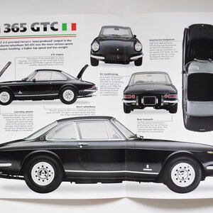 Fiche technique Ferrari 365 GTC (1968-1970) (photo de voiture stat info brochure pièces ad print old vintage race sports italy maranello auto race)