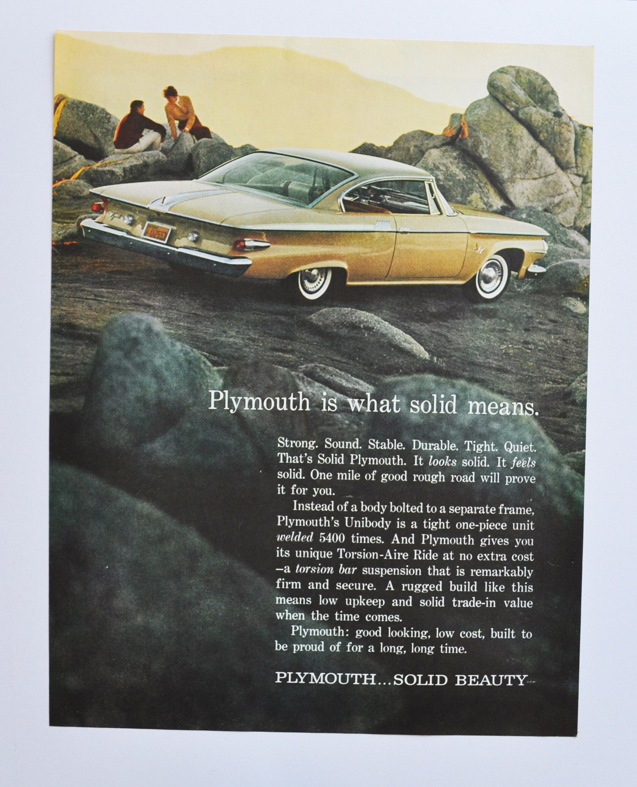 Large Car Ad 1961 Plymouth (motor Company Chrysler Old Classic
