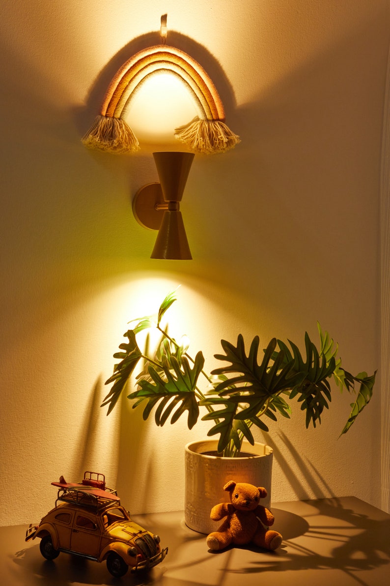 Double Light Sconce Goldwall Sconceminimalist Etsy