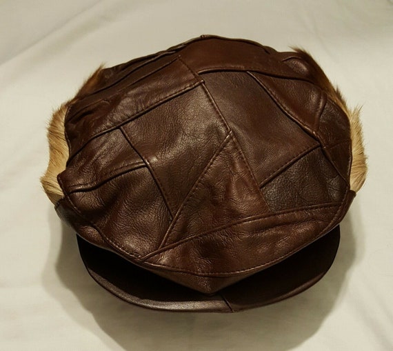 leather pageboy hat