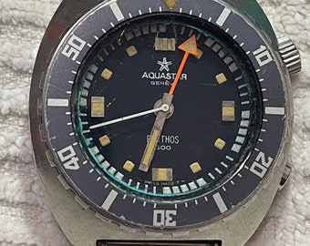 Vintage Grey Aquastar Benthos 500 Diver’s Watch, made in 1960’s -1970’s,