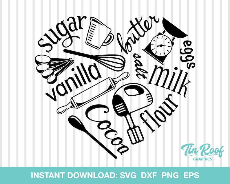 I Love Baking SVG Baking Pastry Cut File Etsy