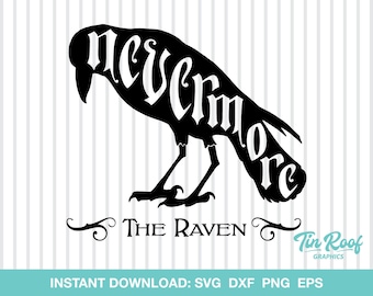 Nevermore, The Raven, SVG, Edgar Allan Poe, SVG
