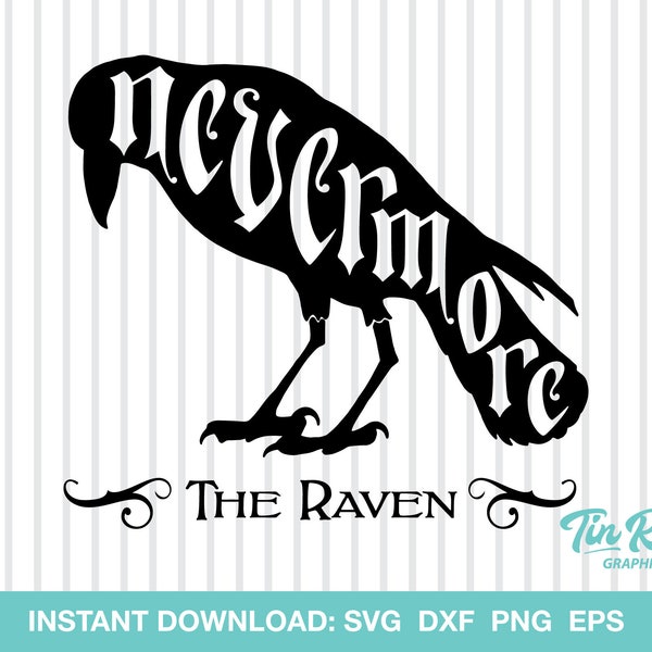 Nevermore, The Raven, SVG, Edgar Allan Poe, SVG