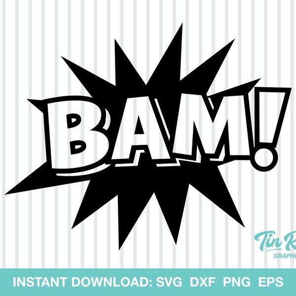 BAM! SVG, Comic Book Sounds, cutting file